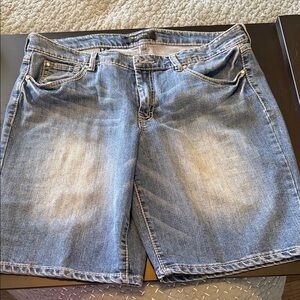 Nine West Faded Blue Denim Bermuda Shorts